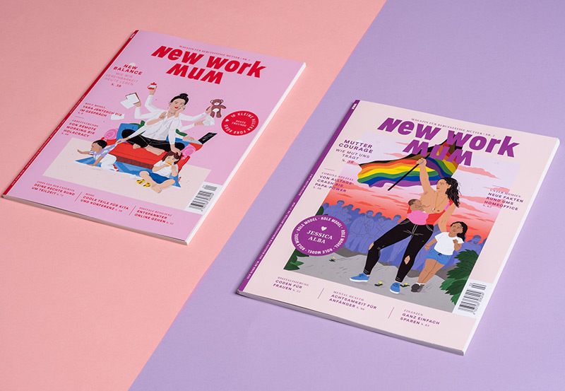 Coverdesign new work mum Magazin vol.1 und vol.2